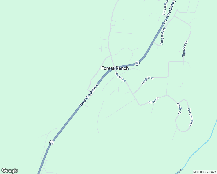 map of restaurants, bars, coffee shops, grocery stores, and more near 4718 Hartley Drive in Forest Ranch