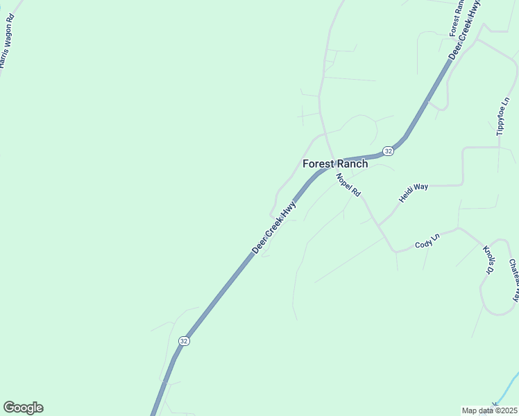 map of restaurants, bars, coffee shops, grocery stores, and more near 15277 Forest Ranch Way in Forest Ranch