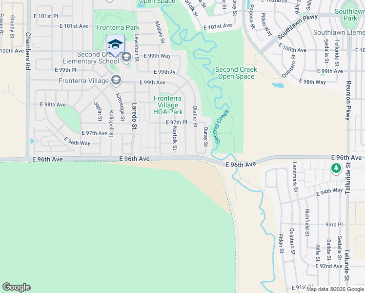 map of restaurants, bars, coffee shops, grocery stores, and more near 9645 Nucla Street in Commerce City