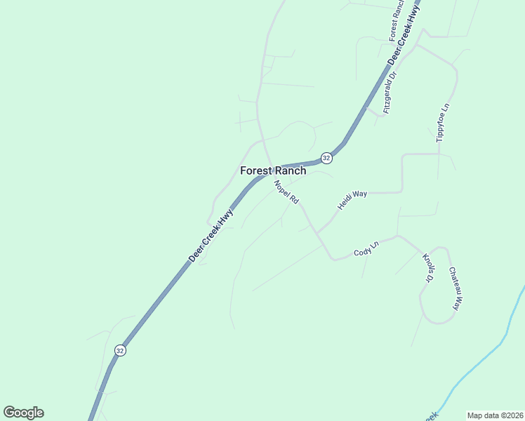 map of restaurants, bars, coffee shops, grocery stores, and more near 4718 Hartley Drive in Forest Ranch