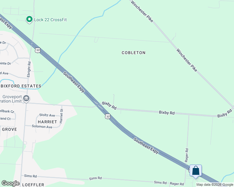 map of restaurants, bars, coffee shops, grocery stores, and more near 5656 Bixby Road in Canal Winchester