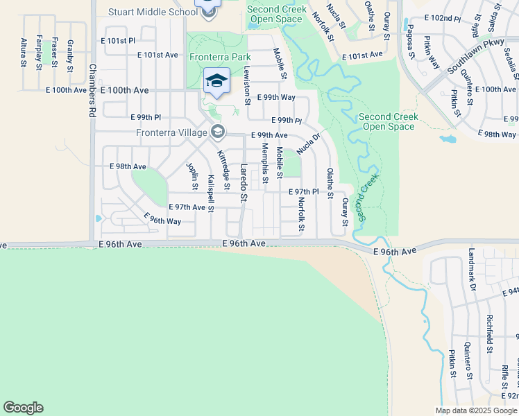 map of restaurants, bars, coffee shops, grocery stores, and more near 9758 Laredo Street in Commerce City