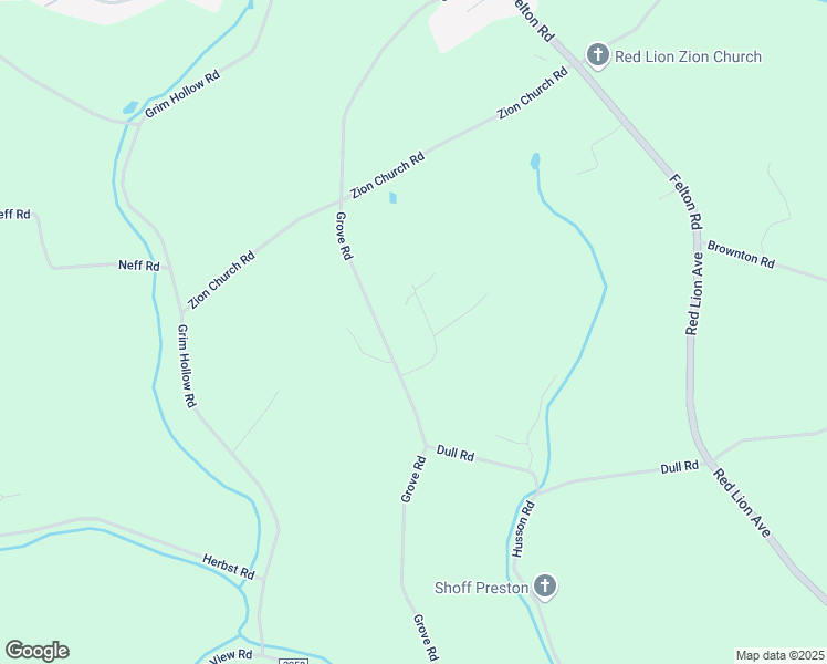 map of restaurants, bars, coffee shops, grocery stores, and more near 1145 Brook Lane in Red Lion