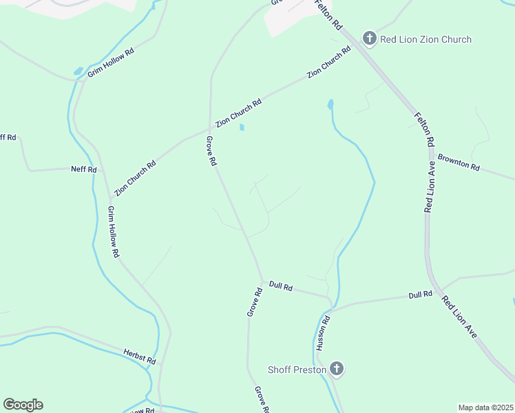 map of restaurants, bars, coffee shops, grocery stores, and more near 1145 Brook Ln in Red Lion