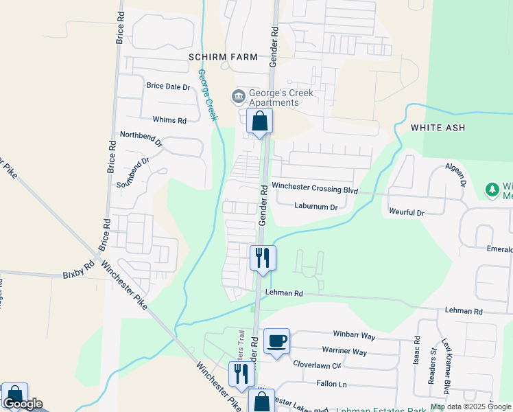 map of restaurants, bars, coffee shops, grocery stores, and more near 5297 Amalfi Drive in Canal Winchester
