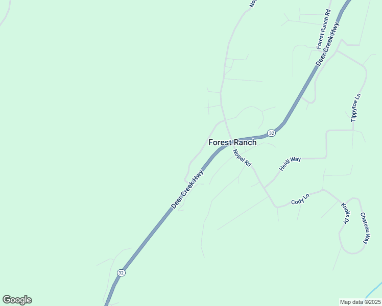 map of restaurants, bars, coffee shops, grocery stores, and more near 15309 Forest Ranch Way in Forest Ranch