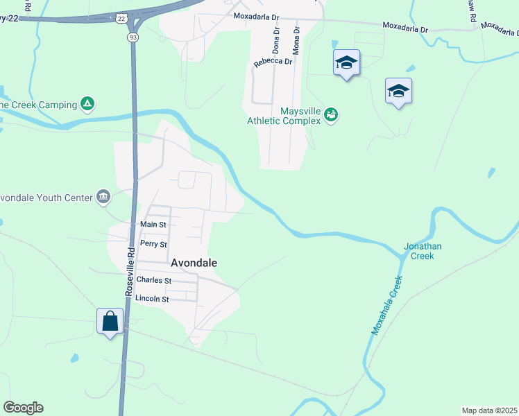 map of restaurants, bars, coffee shops, grocery stores, and more near 3445 Market Street in Roseville