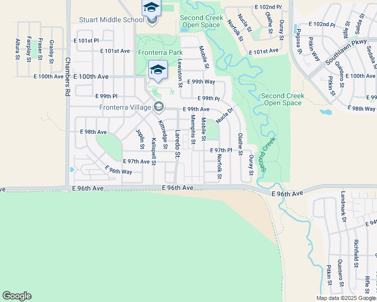 map of restaurants, bars, coffee shops, grocery stores, and more near 9758 Laredo Street in Commerce City