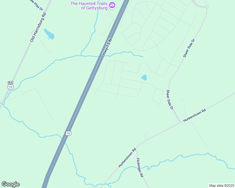 map of restaurants, bars, coffee shops, grocery stores, and more near Woolgrass Lane in Adams County