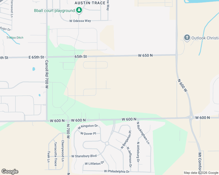 map of restaurants, bars, coffee shops, grocery stores, and more near 6579 West 650 North in McCordsville
