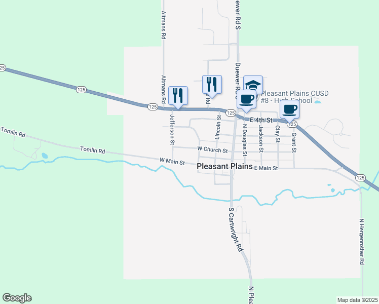 308 West Church Street, Pleasant Plains IL Walk Score