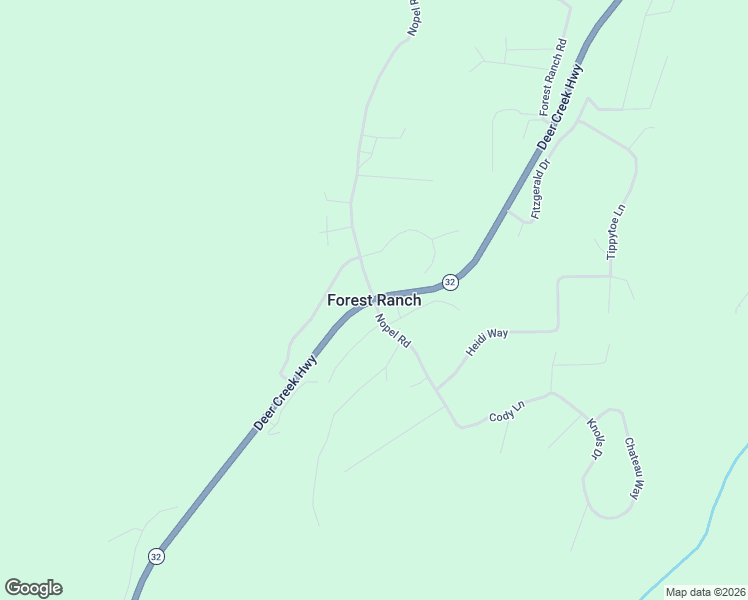 map of restaurants, bars, coffee shops, grocery stores, and more near in Forest Ranch