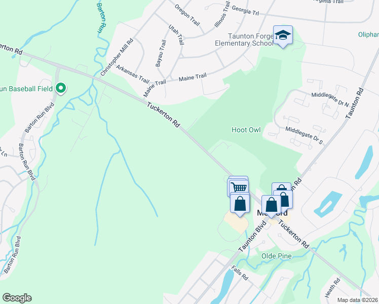 map of restaurants, bars, coffee shops, grocery stores, and more near 162 Tuckerton Road in Medford