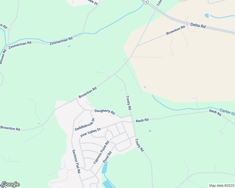 map of restaurants, bars, coffee shops, grocery stores, and more near 924 Trinity Road in Felton