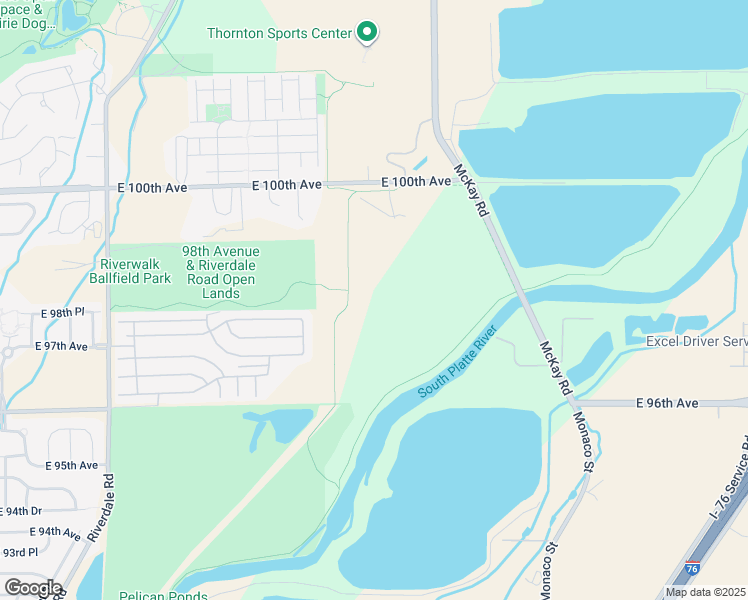 map of restaurants, bars, coffee shops, grocery stores, and more near 5990 East 100th Avenue in Thornton