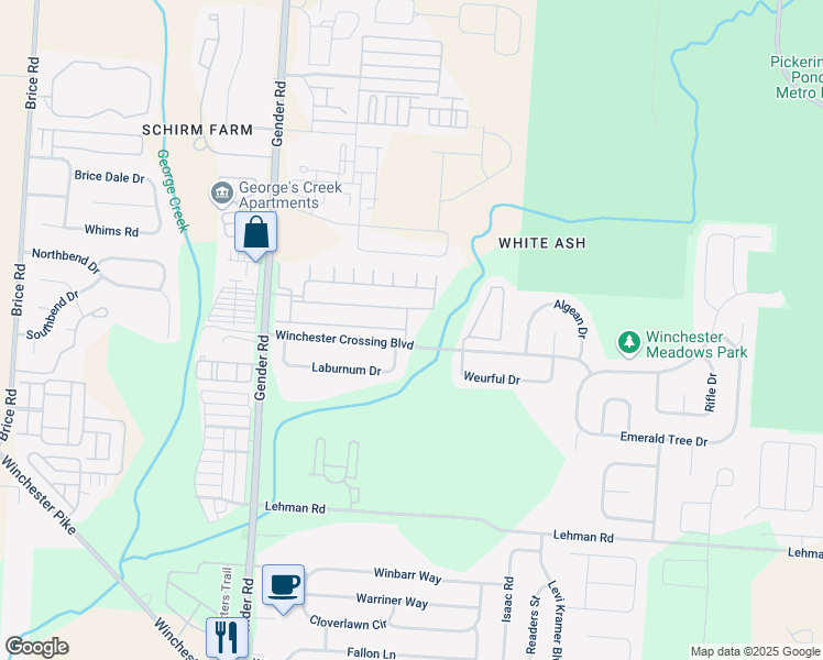 map of restaurants, bars, coffee shops, grocery stores, and more near 6768 Lagrange Drive in Canal Winchester