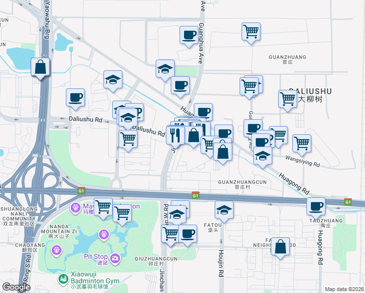 map of restaurants, bars, coffee shops, grocery stores, and more near in 