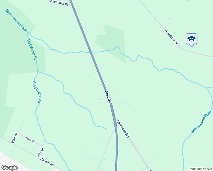 map of restaurants, bars, coffee shops, grocery stores, and more near 1666 U.S. 206 in Southampton Township