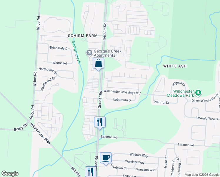 map of restaurants, bars, coffee shops, grocery stores, and more near 6667 Lagrange Drive in Canal Winchester
