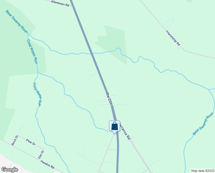 map of restaurants, bars, coffee shops, grocery stores, and more near 1666 U.S. 206 in Southampton Township