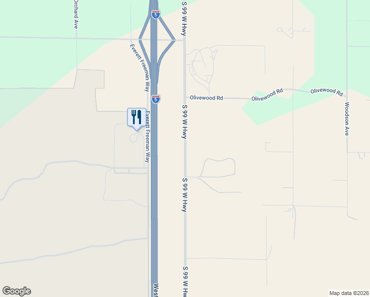 map of restaurants, bars, coffee shops, grocery stores, and more near 2615 South 99 West Highway in Corning