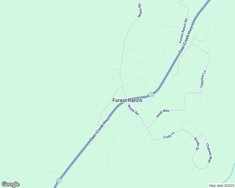 map of restaurants, bars, coffee shops, grocery stores, and more near 15346 Forest Ranch Way in Forest Ranch
