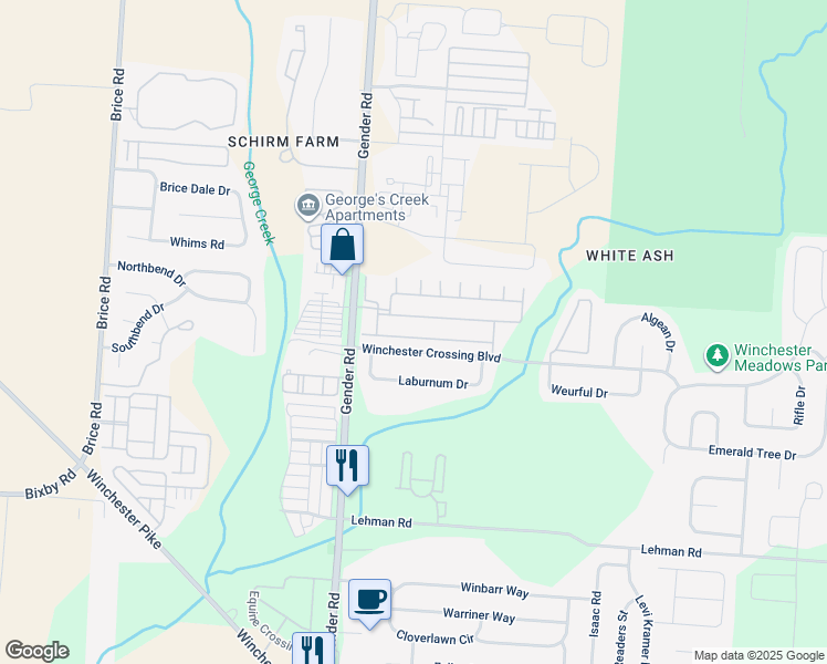 map of restaurants, bars, coffee shops, grocery stores, and more near 6696 Lagrange Drive in Canal Winchester
