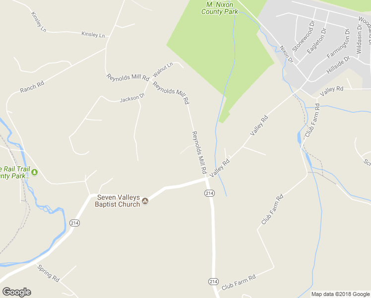 map of restaurants, bars, coffee shops, grocery stores, and more near 1467 Hickory Hill Lane in Seven Valleys