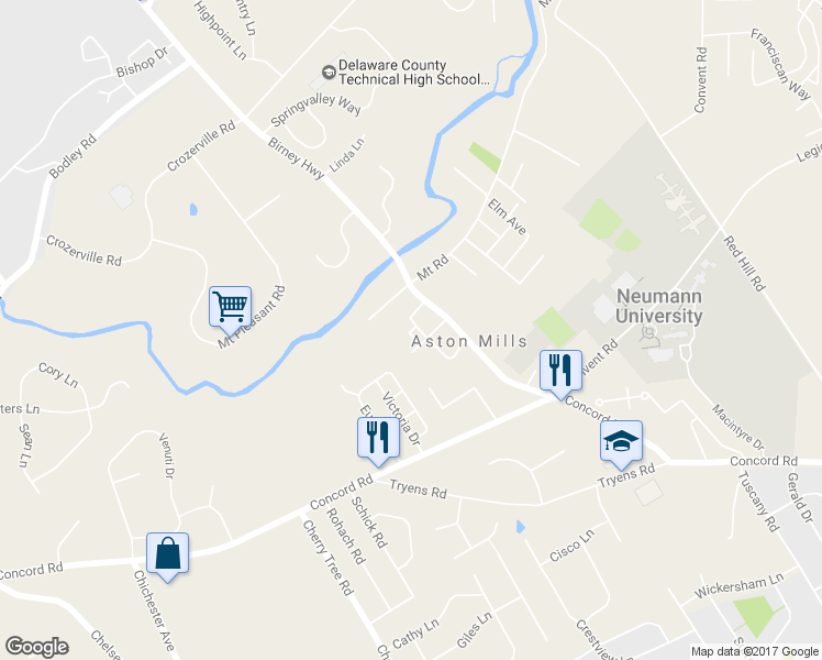 map of restaurants, bars, coffee shops, grocery stores, and more near 108 Ellston Road in Aston