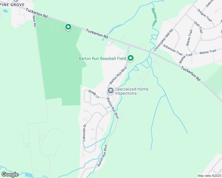 map of restaurants, bars, coffee shops, grocery stores, and more near 355 Barton Run Boulevard in Evesham Township