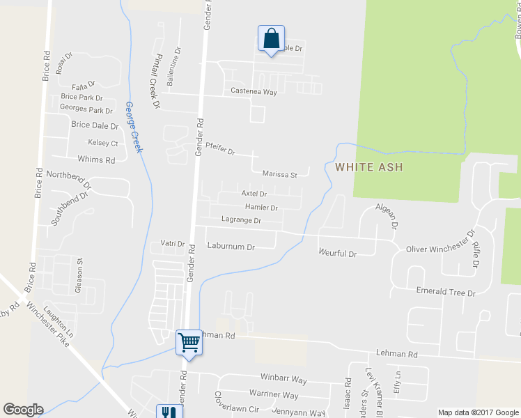 map of restaurants, bars, coffee shops, grocery stores, and more near 6751 Hamler Drive in Canal Winchester