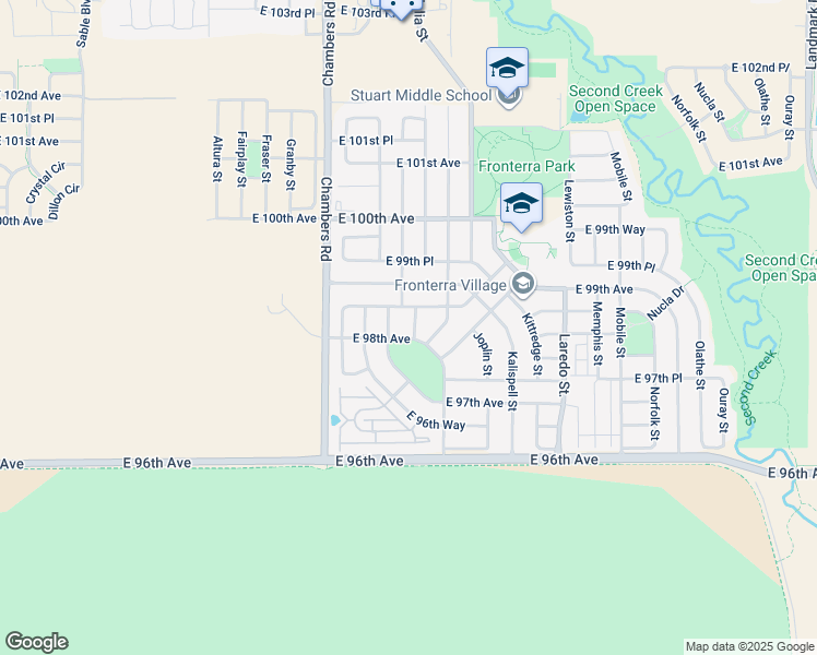 map of restaurants, bars, coffee shops, grocery stores, and more near 9817 Helena Court in Commerce City
