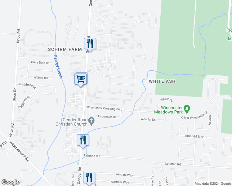 map of restaurants, bars, coffee shops, grocery stores, and more near 6790 Axtel Drive in Canal Winchester