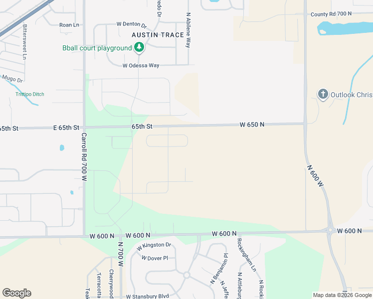 map of restaurants, bars, coffee shops, grocery stores, and more near 6481-6971 West 650 North in McCordsville