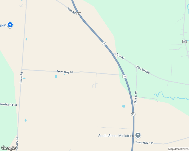 map of restaurants, bars, coffee shops, grocery stores, and more near 8485 Town Highway 94 in Thornville