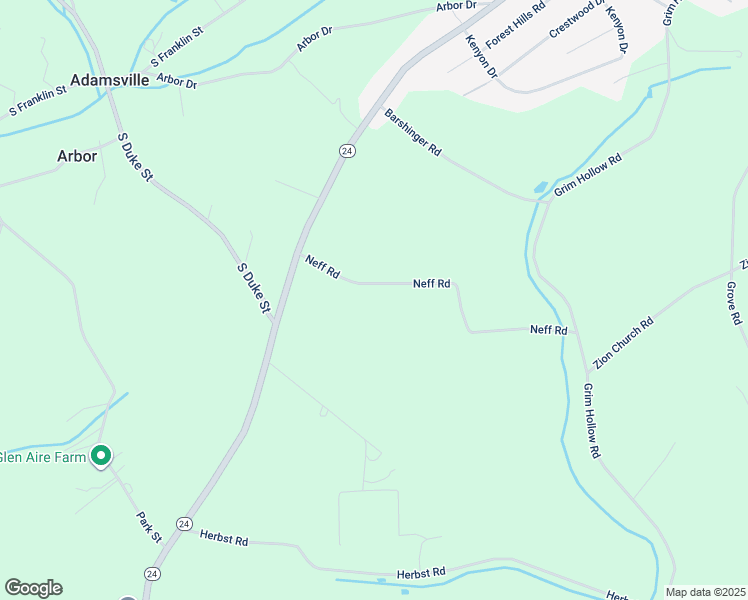 map of restaurants, bars, coffee shops, grocery stores, and more near 110 Neff Road in Red Lion
