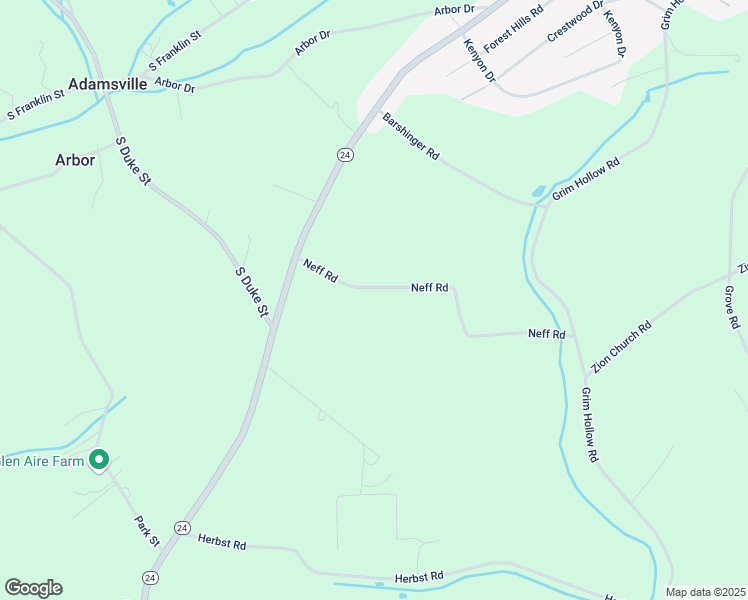 map of restaurants, bars, coffee shops, grocery stores, and more near 110 Neff Road in Red Lion