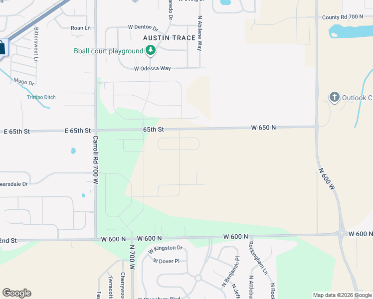 map of restaurants, bars, coffee shops, grocery stores, and more near 6579 West 650 North in McCordsville