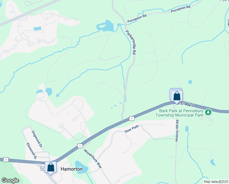 map of restaurants, bars, coffee shops, grocery stores, and more near 1373 Parkersville Road in Kennett Square