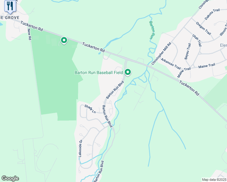 map of restaurants, bars, coffee shops, grocery stores, and more near 300 Barton Run Boulevard in Evesham