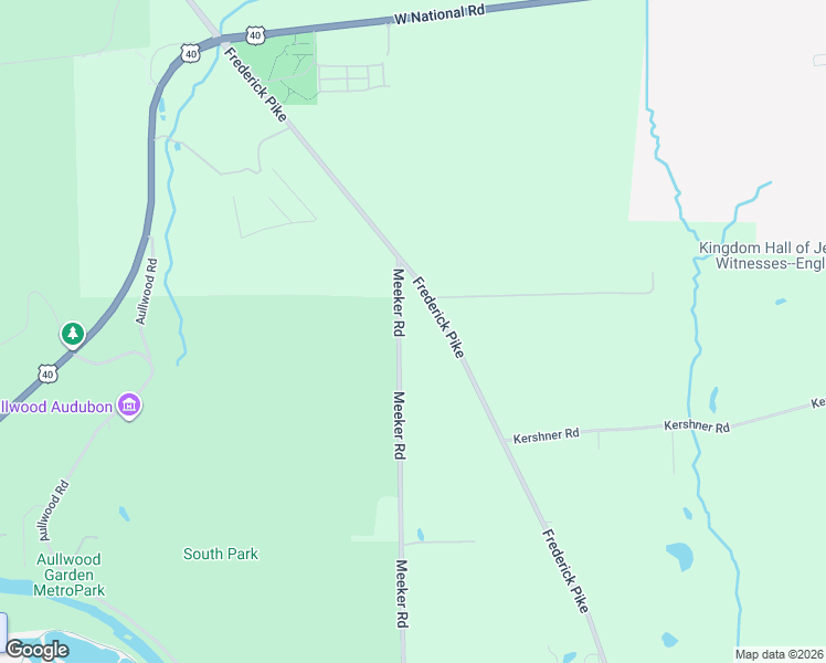 map of restaurants, bars, coffee shops, grocery stores, and more near 10292 Meeker Road in Dayton