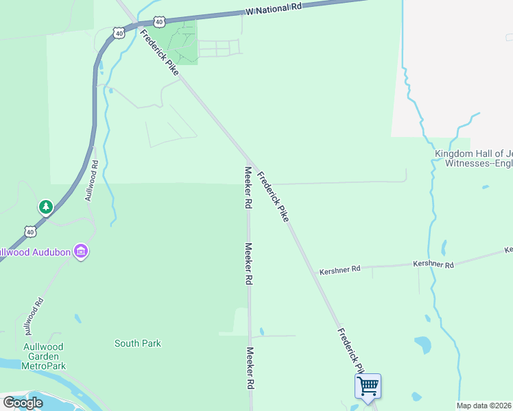 map of restaurants, bars, coffee shops, grocery stores, and more near 10292 Meeker Road in Dayton