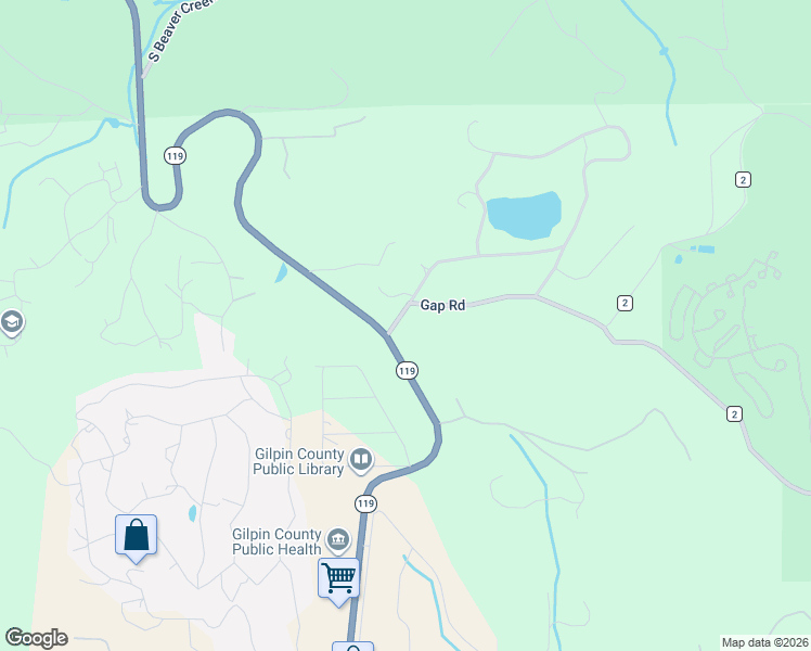 map of restaurants, bars, coffee shops, grocery stores, and more near 4 Gap Road in Black Hawk