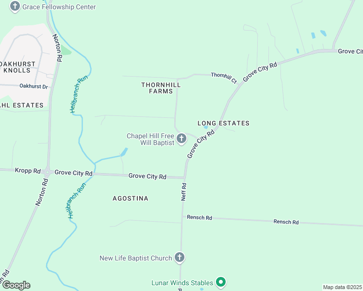 map of restaurants, bars, coffee shops, grocery stores, and more near 5750 Grove City Road in Grove City