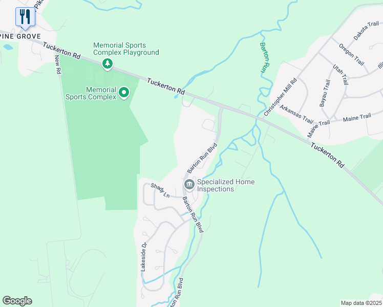 map of restaurants, bars, coffee shops, grocery stores, and more near 300 Barton Run Boulevard in Evesham