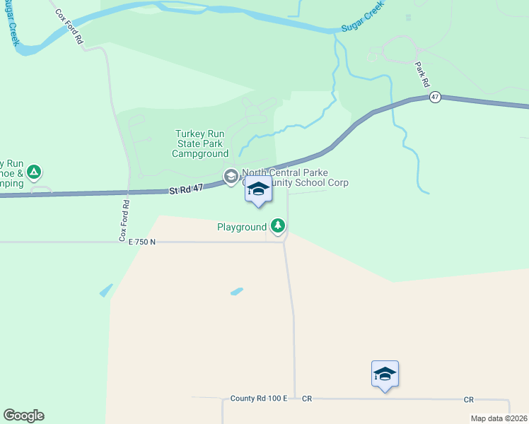 map of restaurants, bars, coffee shops, grocery stores, and more near 1551 Indiana 47 in Marshall