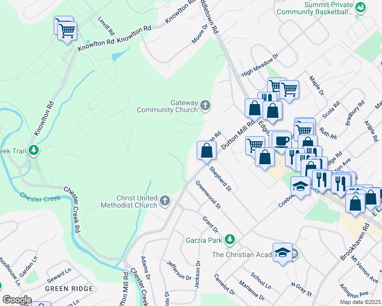 map of restaurants, bars, coffee shops, grocery stores, and more near 232 Harrison Road in Brookhaven