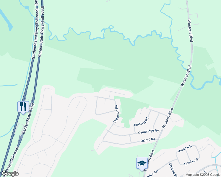 map of restaurants, bars, coffee shops, grocery stores, and more near 712 Joseph Street in Lacey Township
