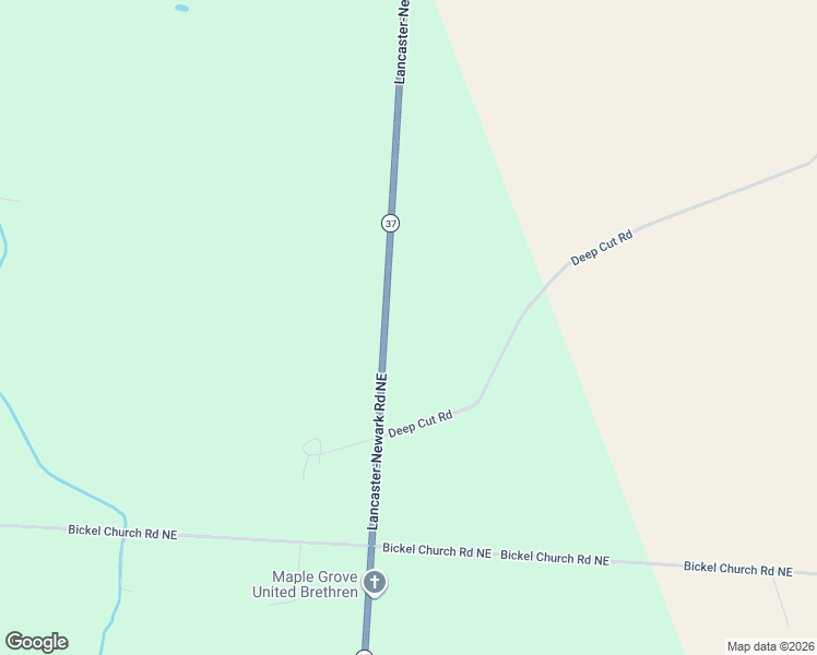 map of restaurants, bars, coffee shops, grocery stores, and more near 10430 Lancaster-Newark Road Northeast in Millersport