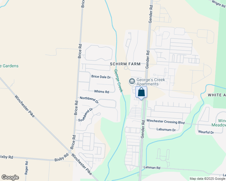 map of restaurants, bars, coffee shops, grocery stores, and more near 6478 Whims Road in Canal Winchester